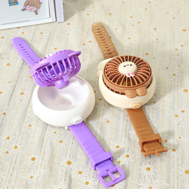 Women Portable Hand Fan with Cute Animal Design Bowlift
