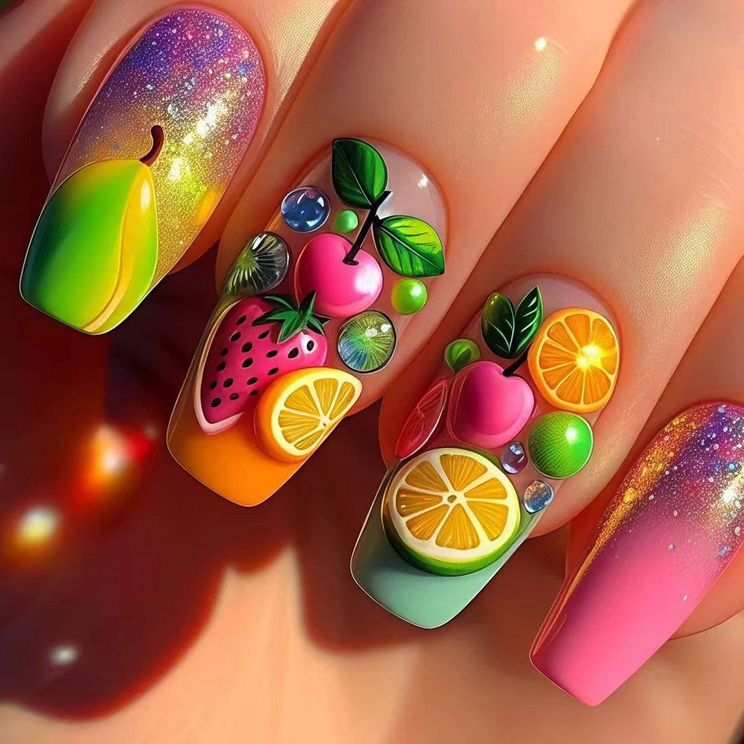 Creative nail art with fruity 3D design Bowlift