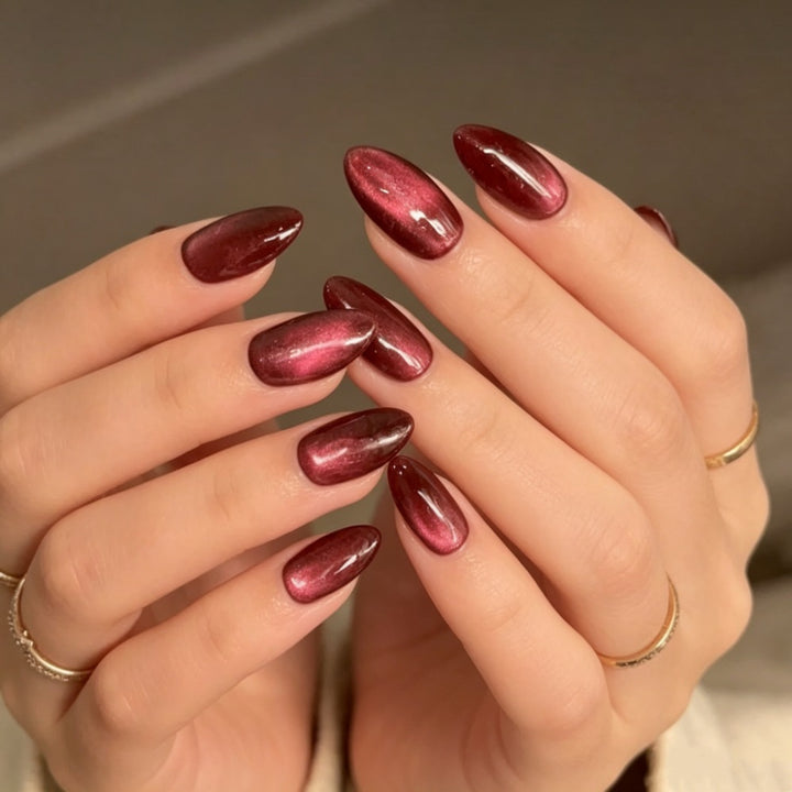 Glossy Ombre Almond-Shaped Press-On Nails Bowlift