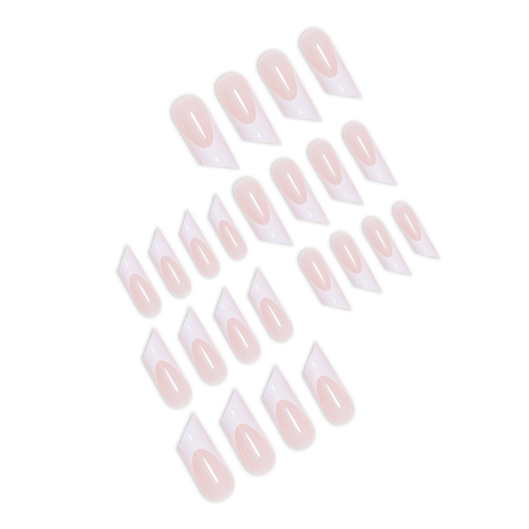 Elegant French Tip Acrylic Nail Art Extensions Bowlift