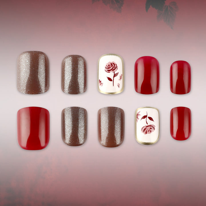 Decorative Floral Nail Art Bowlift