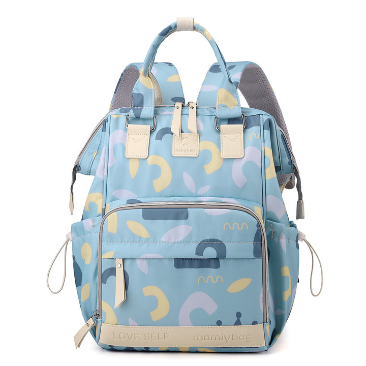 Playful Graphic Print Baby Diaper Backpack Bowlift