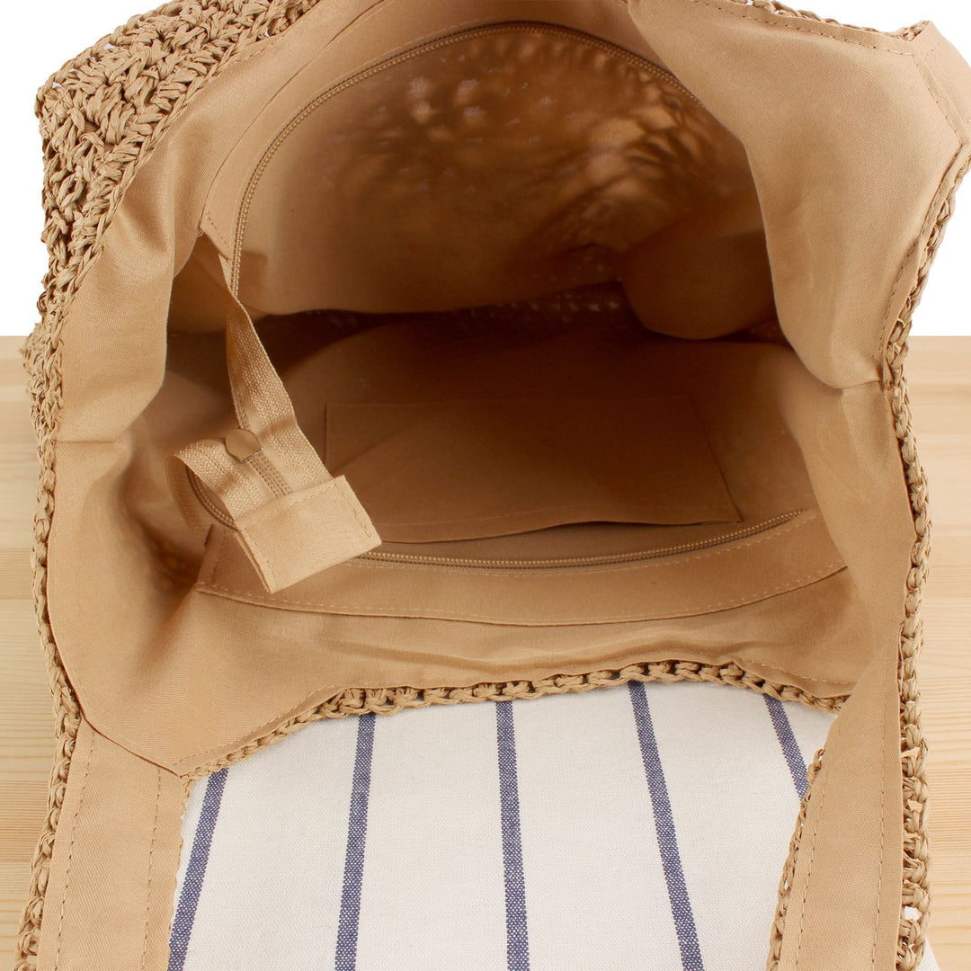 Hand-knotted tote bag made of natural bast Bowlift