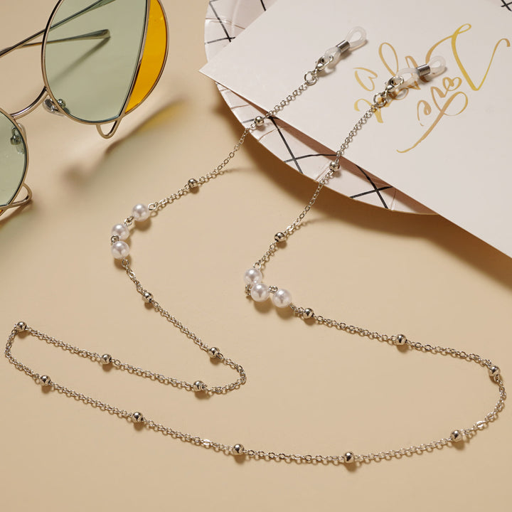 Elegant Faux Pearl Eyewear Chain Bowlift