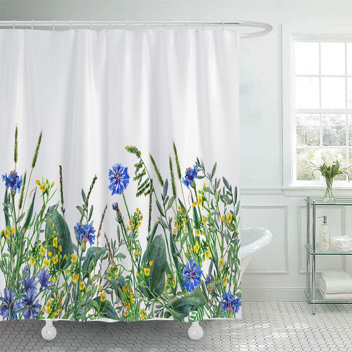 Botanical Illustration Shower Curtain Bowlift