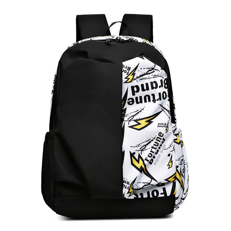 Geometric Print Durable Backpack Bowlift