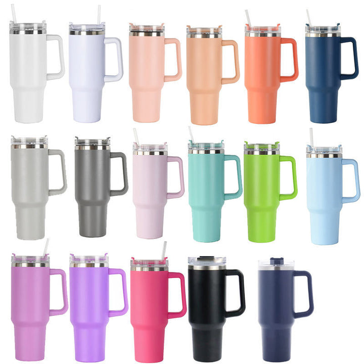 Women's insulated drinking cup with practical carrying handle Bowlift