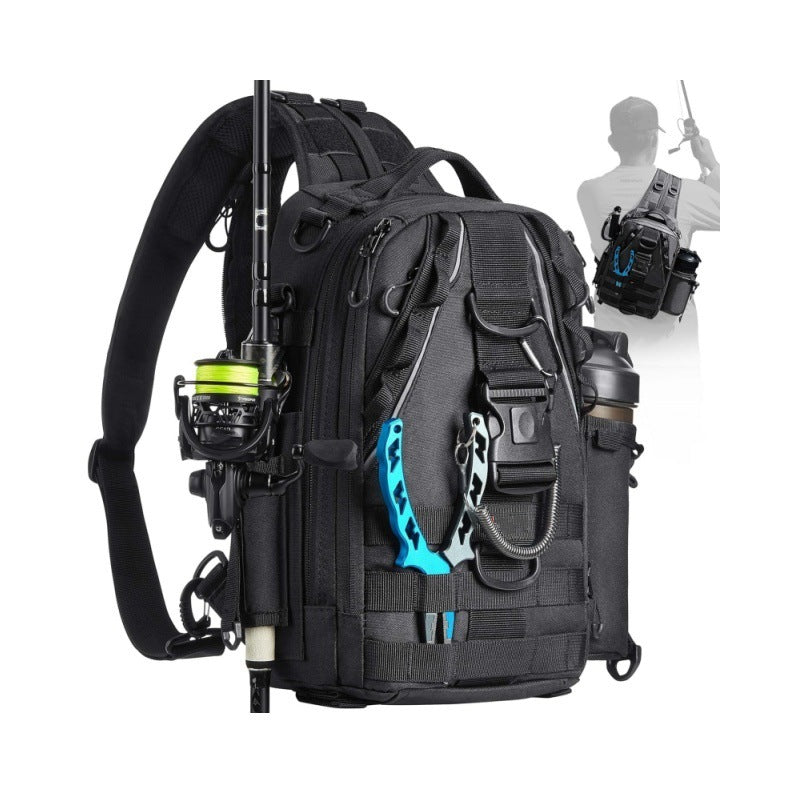 Multifunctional Fishing Backpack Bag with Integrated Accessory Compartments Bowlift