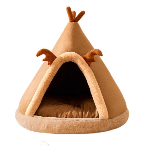 Soft Plush  Hideaway  Dog Bed