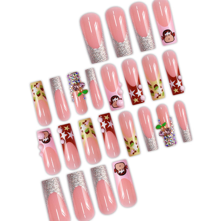 Creative Themed Press-On Nail Art Extensions Bowlift