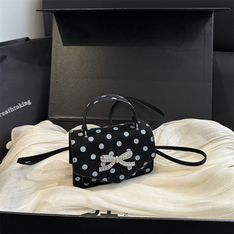 WoElegant Polka Dot Handheld Satchel Bag Bowlift