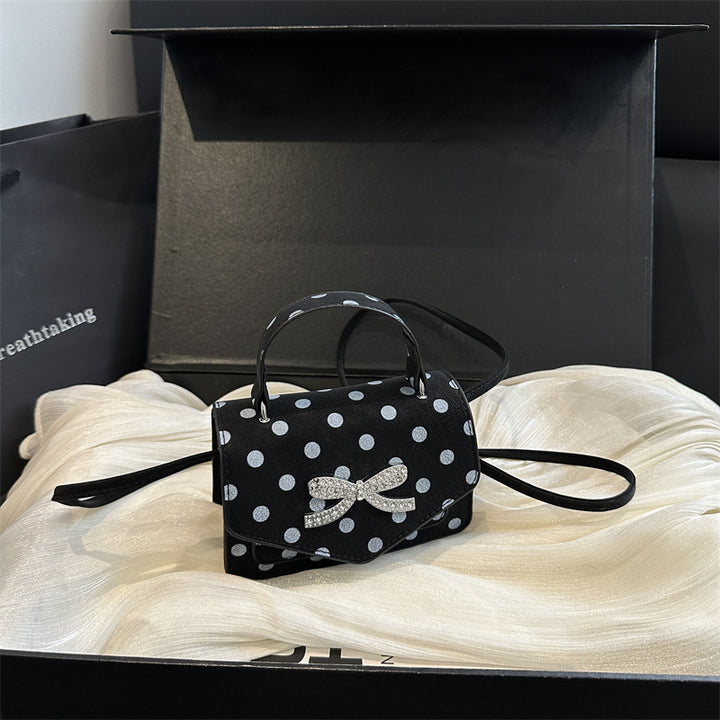 WoElegant Polka Dot Handheld Satchel Bag Bowlift