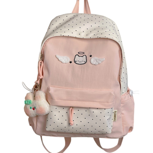 Cute Character Embroidered Backpack Bowlift