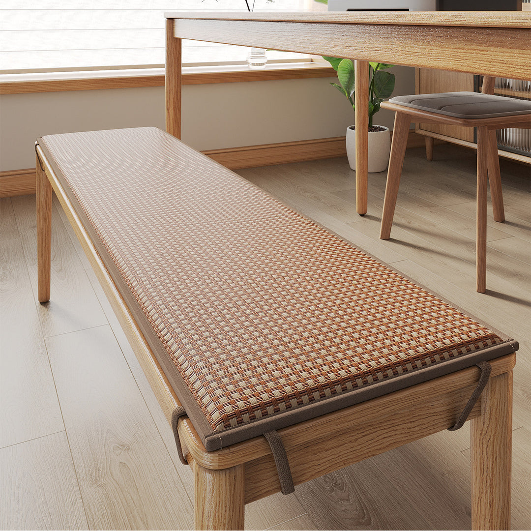 Plush Woven Bench Cushion Mat Bowlift