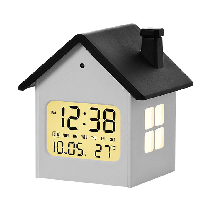 Creative LED alarm clock in house design Bowlift