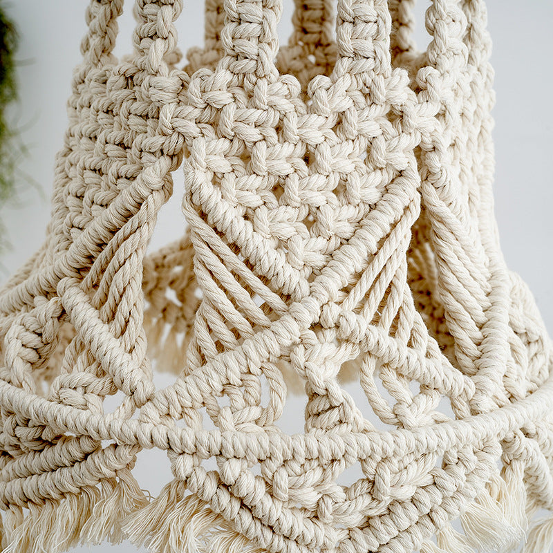 Macrame Hanging Light Fixture Bowlift