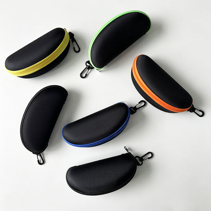 Hardshell Zippered Sunglasses Case with Carabiner Protective EVA Shell Bowlift