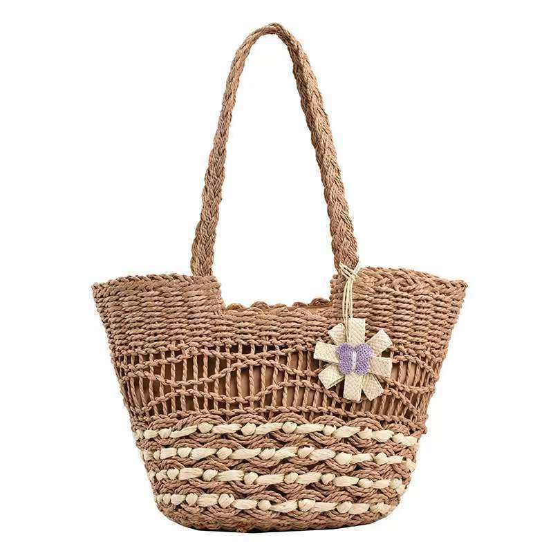 Braided shopping bag with decorative elements Bowlift