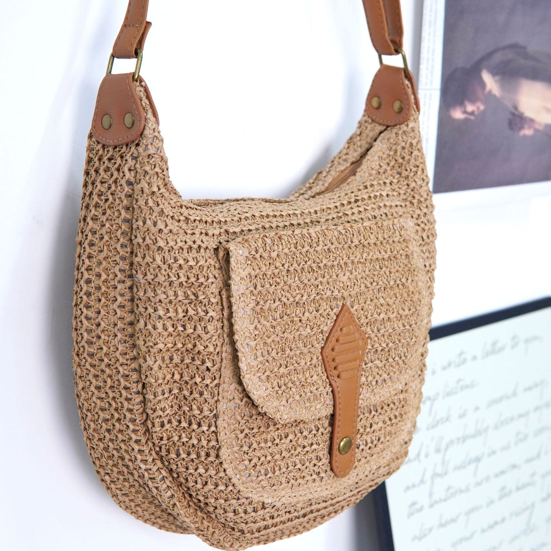 Shoulder bag with leather accents Bowlift