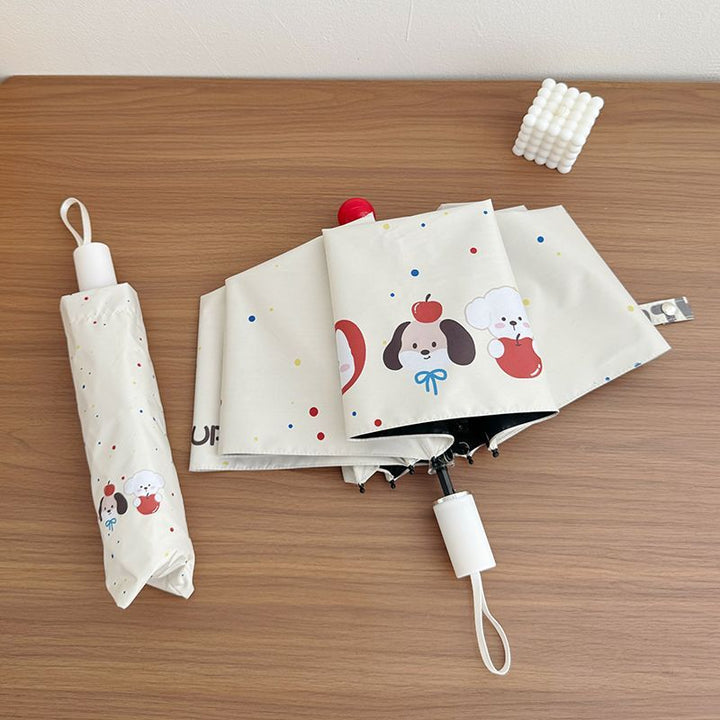 Women's Folding Umbrella with Cute Animal Designs Bowlift