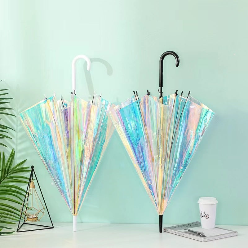 Ladies Rainbow Colored Umbrella Bowlift