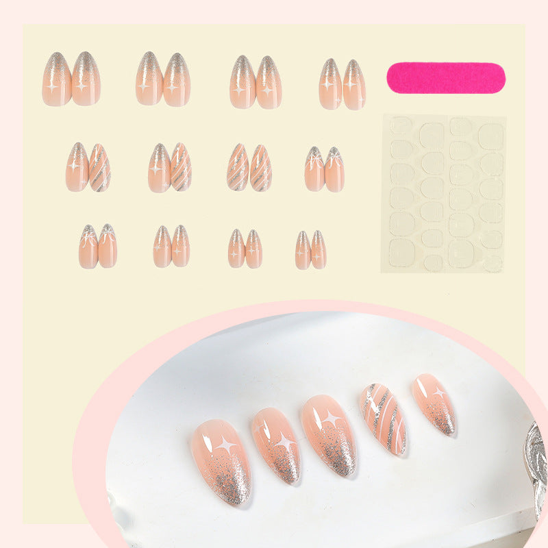 Glamorous Stiletto Press-On Nail Art Design Bowlift