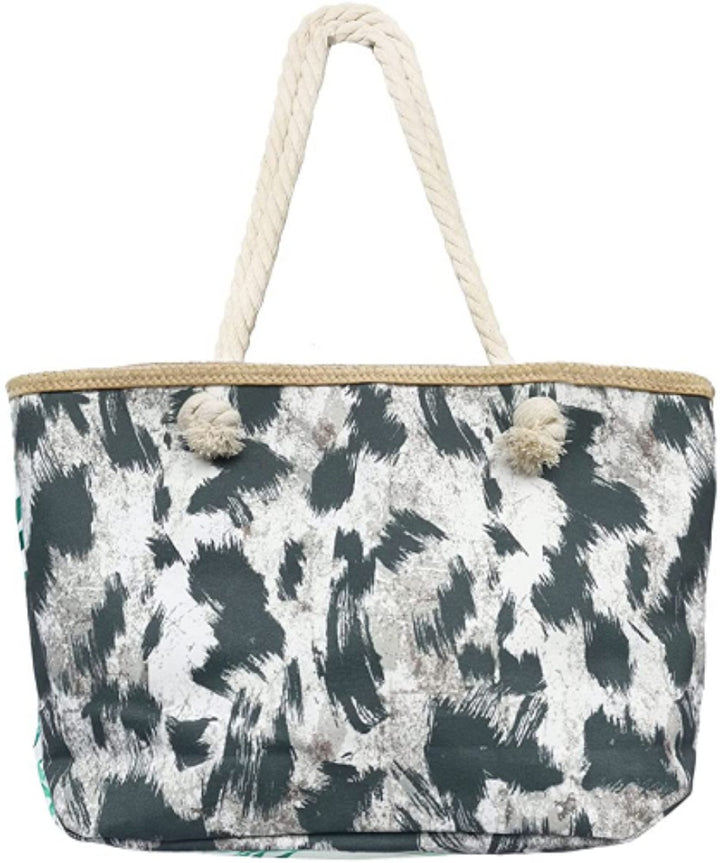 Large tote bag with tropical leaf design Bowlift
