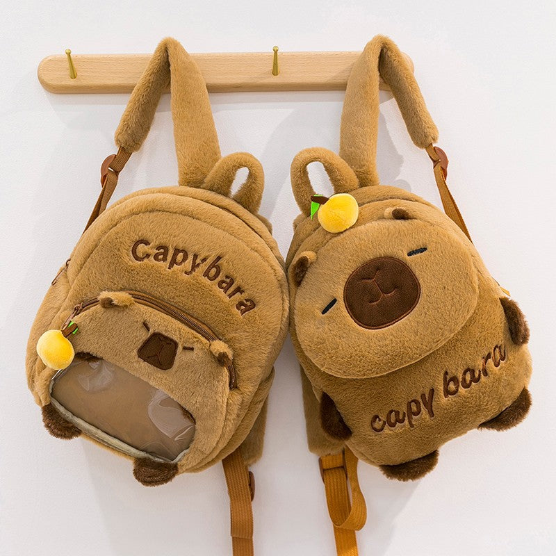 Plush Backpack in Capybara Design Bowlift