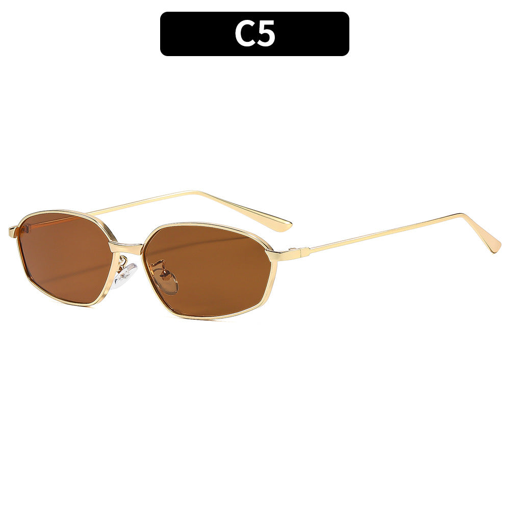 Sleek Geometric Frame Sunglasses