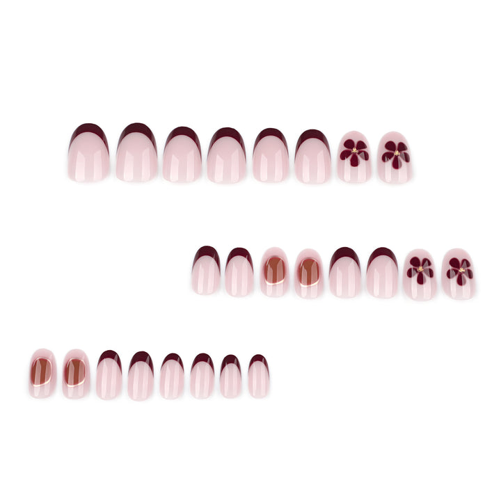 Elegant Nail Art with Floral Accents and Golden Details Bowlift
