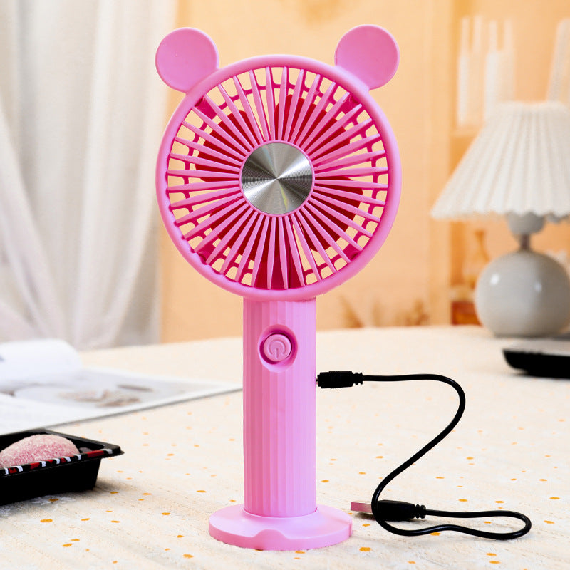 Women's Portable Mini Fan with Animal Ears Bowlift