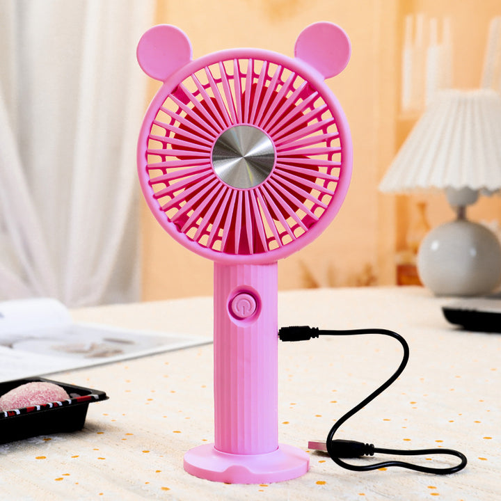 Women's Portable Mini Fan with Animal Ears Bowlift