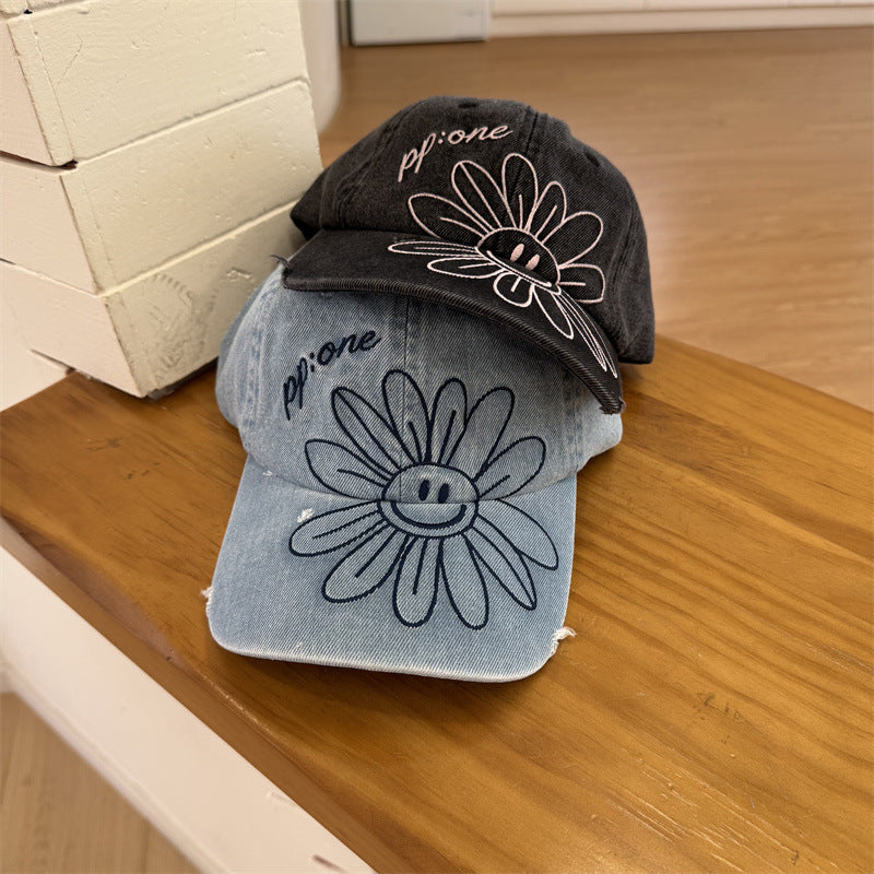 Unisex Graphic Denim Cap Bowlift