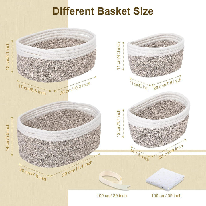 Women's storage basket made of natural cotton material Bowlift