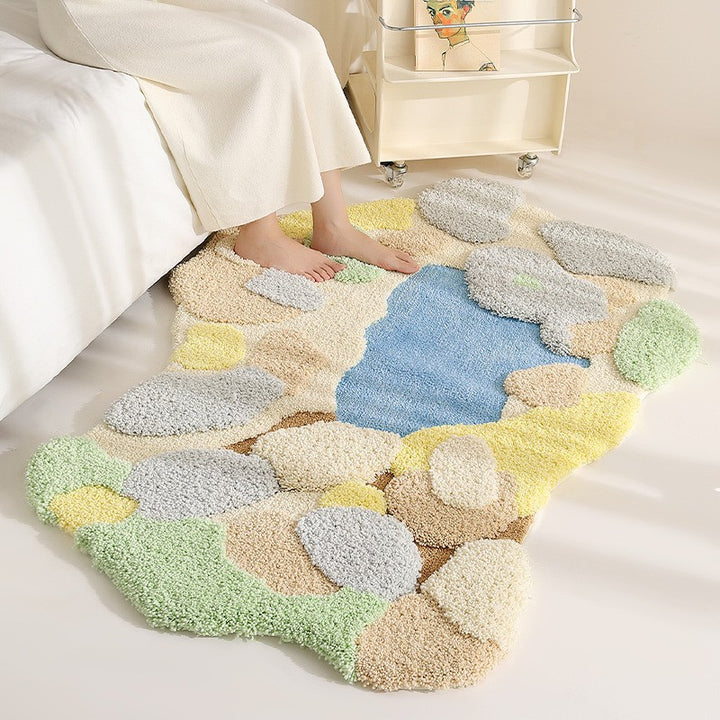 Unisex Floral Pattern Bath Mat Bowlift