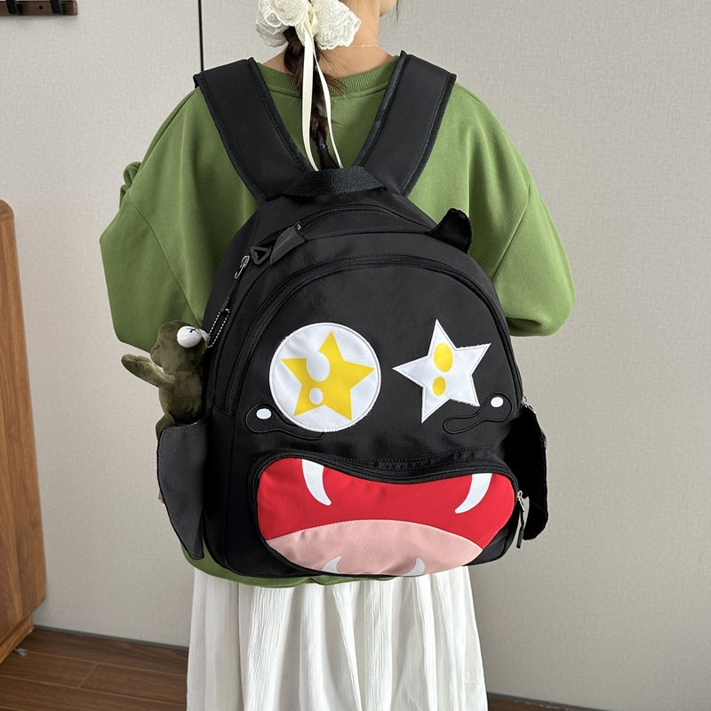Playful plush backpack with animal face Bowlift