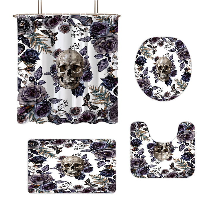 Artistic Skull Bathroom Décor Set Bowlift