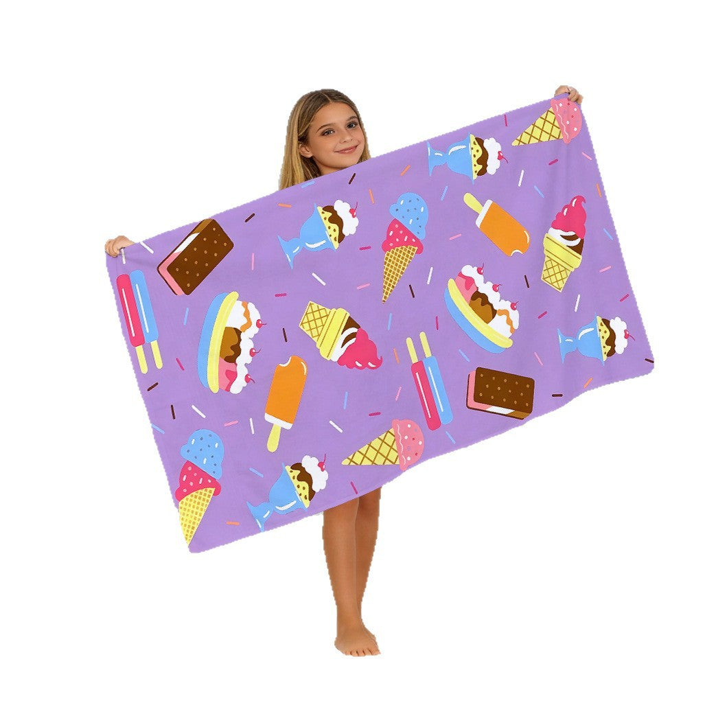 Beach towel with colorful horse motif Bowlift