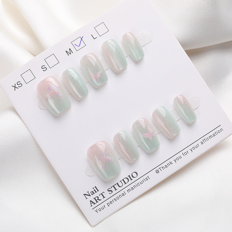 Shimmering Dragonfly Design Press-On Nails Bowlift