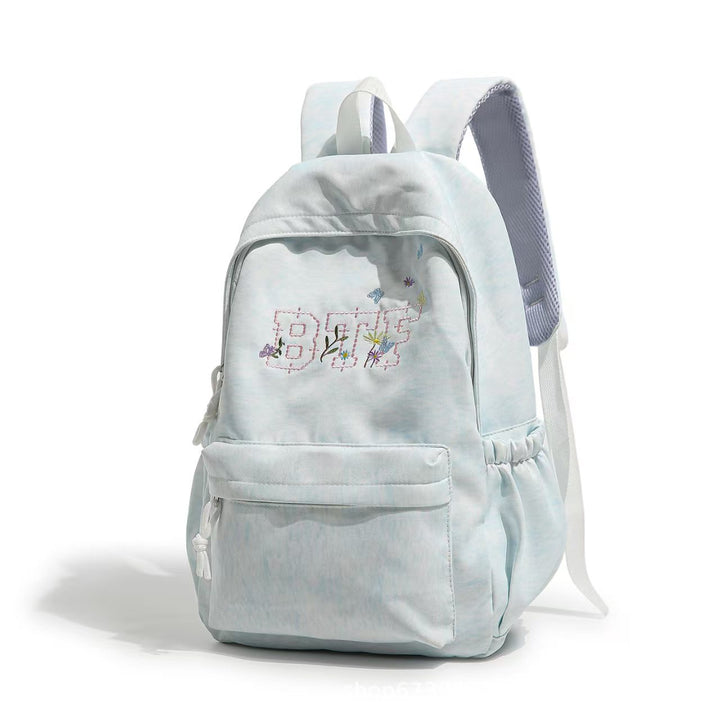 Embroidered Floral Pattern Backpack Bowlift