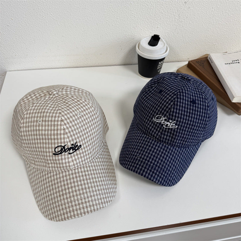 Men's Casual Checkered Baseball Cap Bowlift