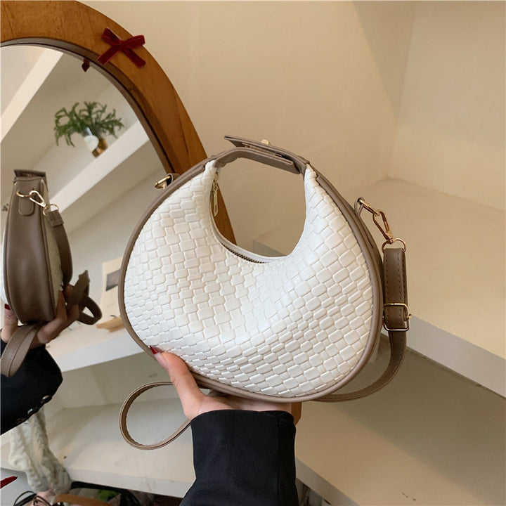 Textured Woven Crossbody Bag Bowlift