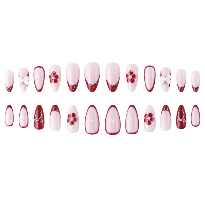 Artistic 3D Floral Press-On Nails Bowlift