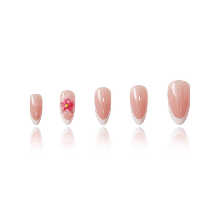 Elegant Floral Design Press-On Nail Extensions Bowlift