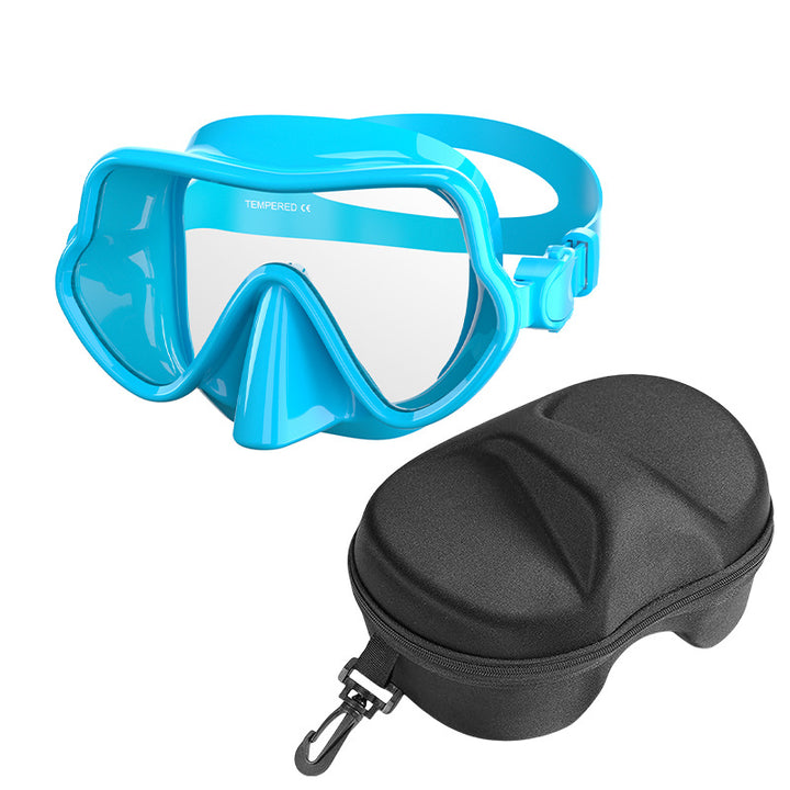 Diving mask with wide field of vision and comfortable wearing comfort Bowlift