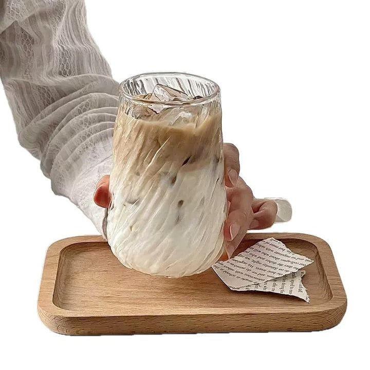 Twisted Textured Hand-Blown Glass Tumbler Set Bowlift