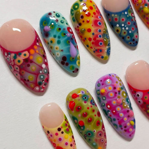 Artistic Fantasy Press-On Nail Set Bowlift