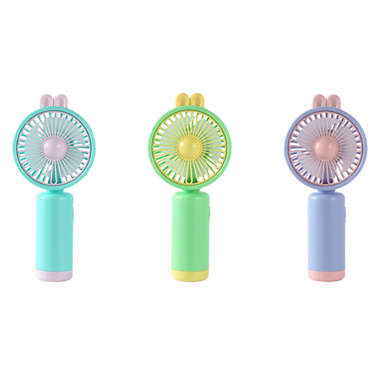 Women's portable hand fan with cute bunny ears design Bowlift