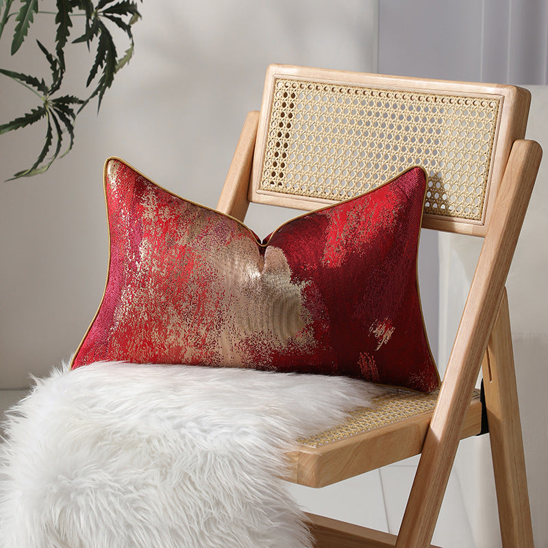 Artistic Geometric Pattern Lumbar Pillow