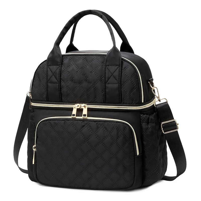 Elegant and Spacious Quilted Shoulder Bag Bowlift